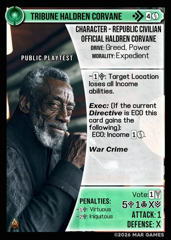 Tribune Haldren Corvane card