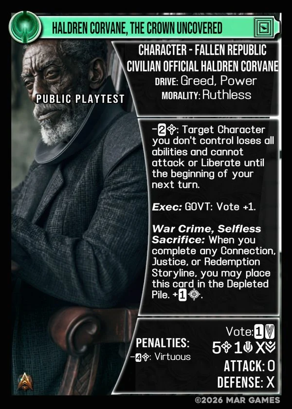 Haldren Corvane, The Crown Uncovered card