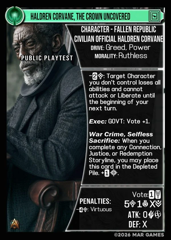 Haldren Corvane, The Crown Uncovered card