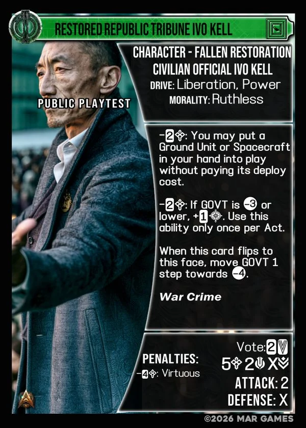 Restored Republic Tribune Ivo Kell card