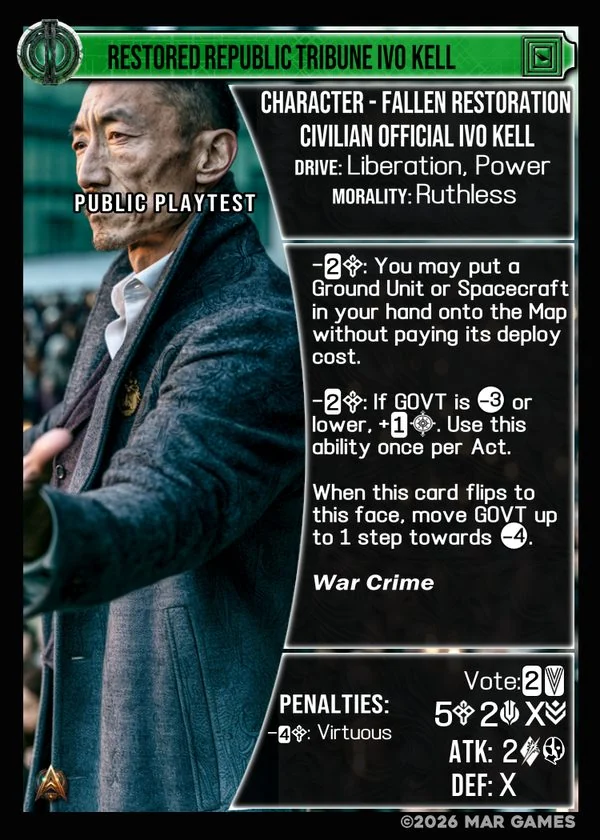 Restored Republic Tribune Ivo Kell card