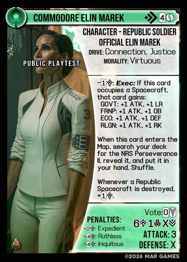 Commodore Elin Marek card