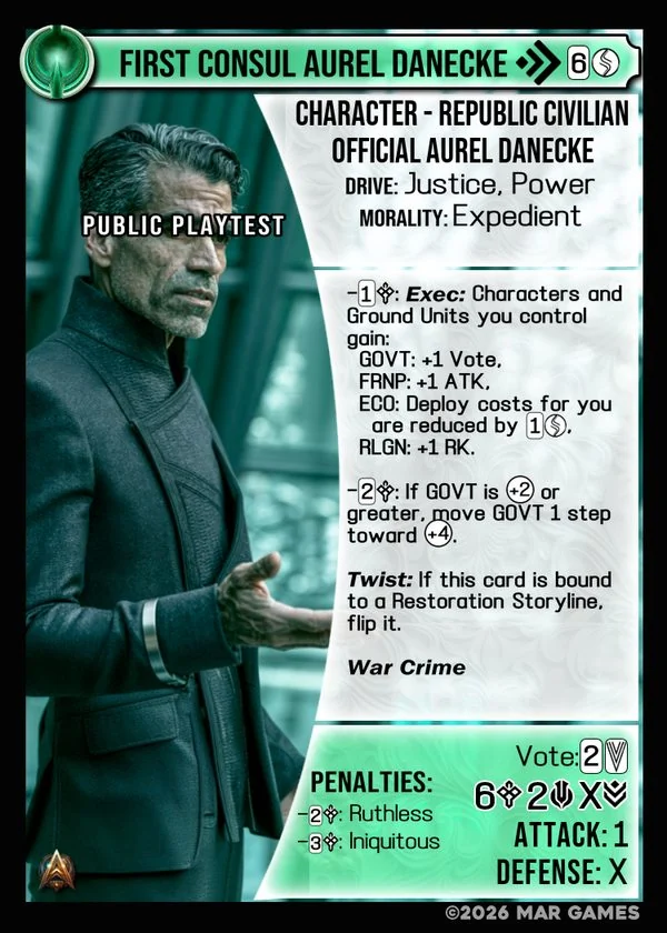 First Consul Aurel Danecke card