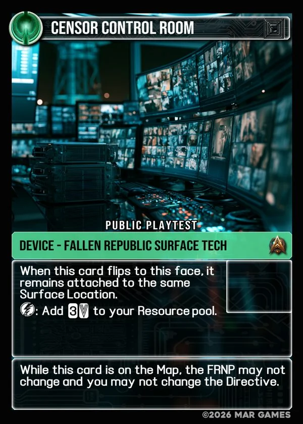 Censor Control Room card
