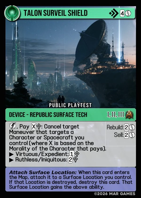 Talon Surveil Shield card