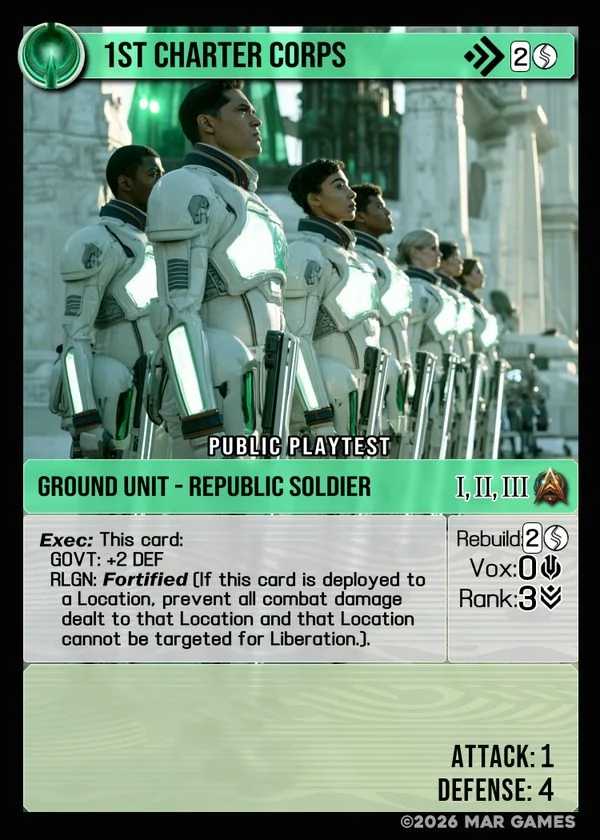 1st Charter Corps card