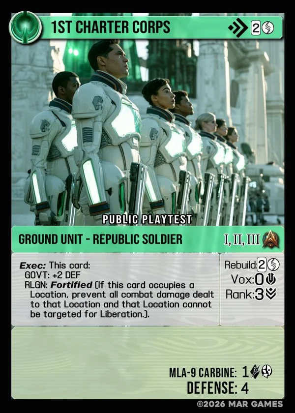 1st Charter Corps card