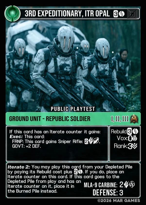 3rd Expeditionary, ITR OPAL card