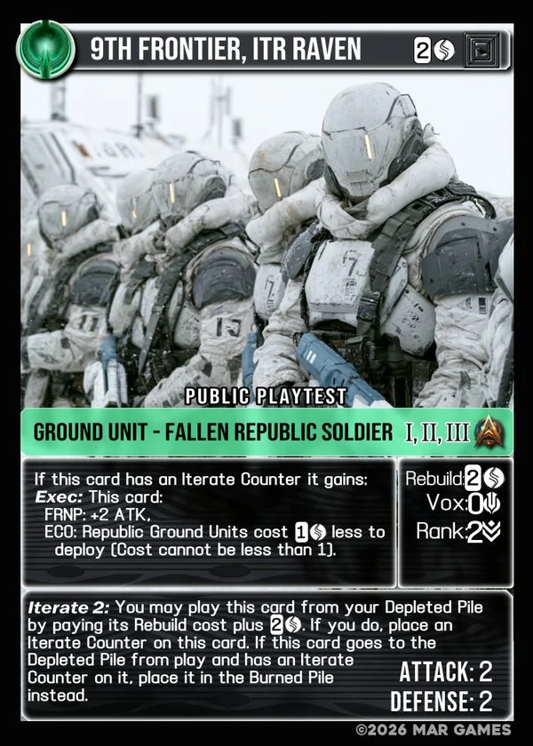 9th Frontier, ITR Raven card