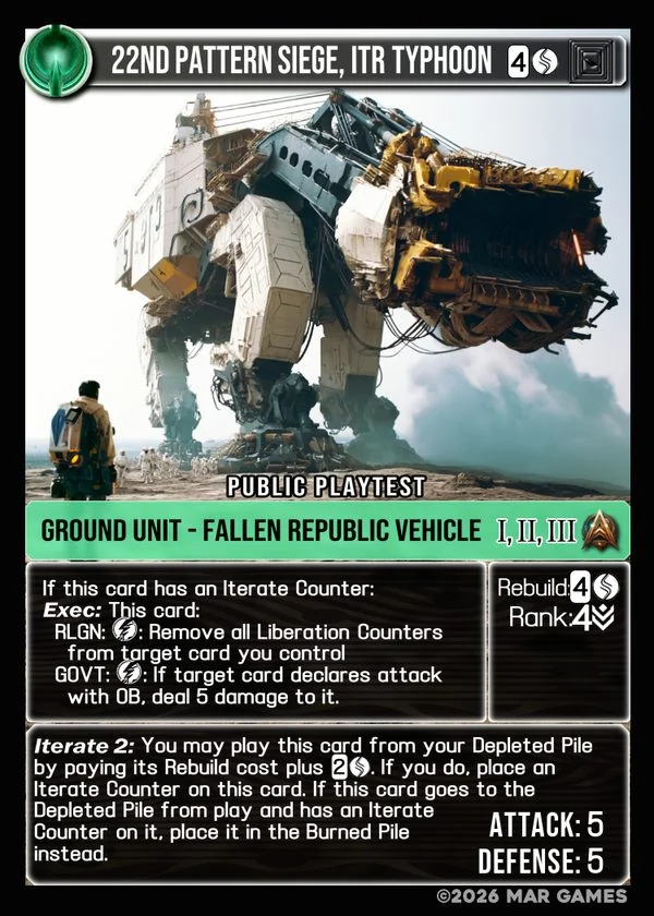 22nd Pattern Siege, ITR Typhoon card