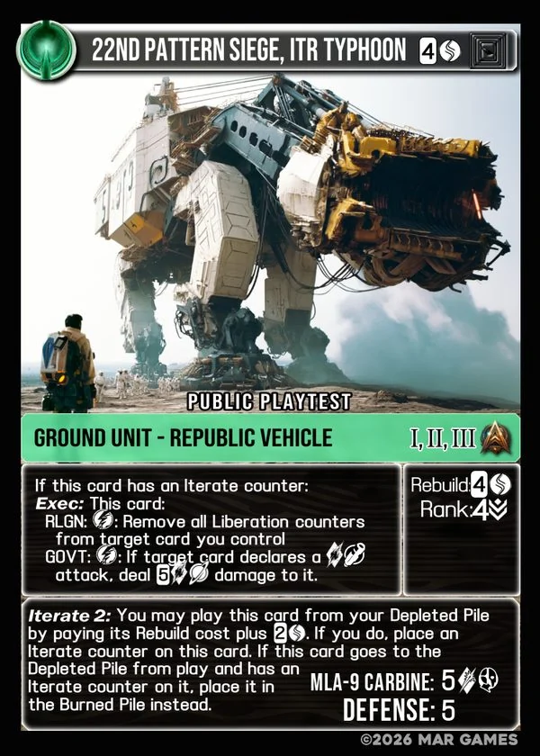 22nd Pattern Siege, ITR Typhoon card