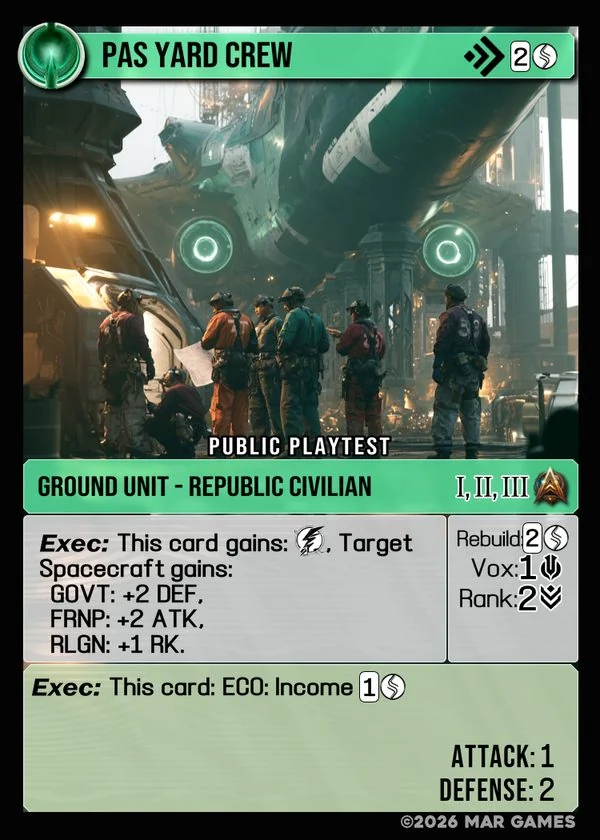 PAS Yard Crew card