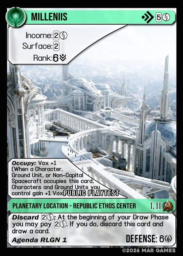 Milleniis card