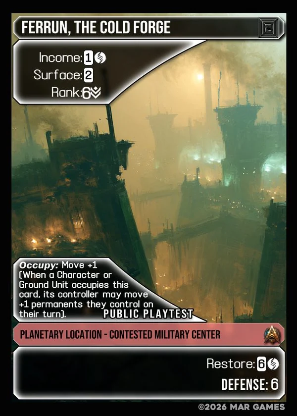 Ferrun, The Cold Forge card