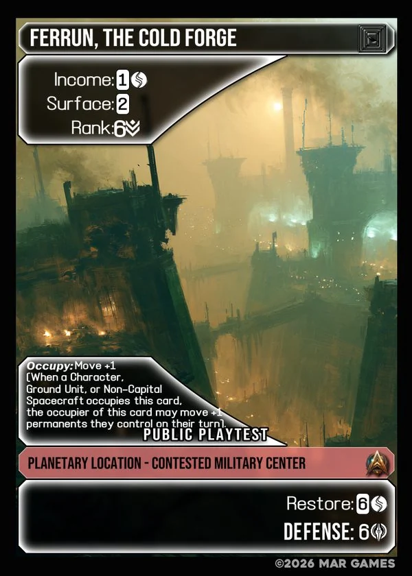 Ferrun, The Cold Forge card
