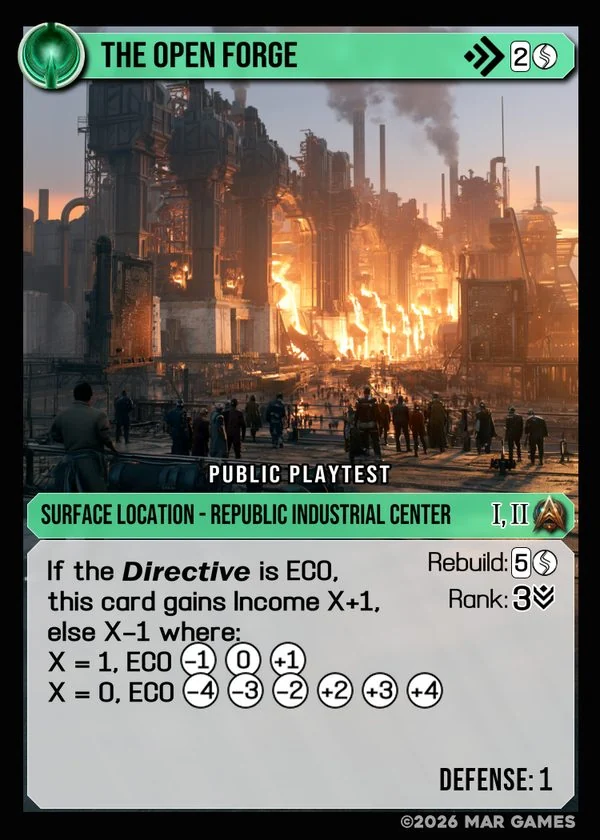 The Open Forge card