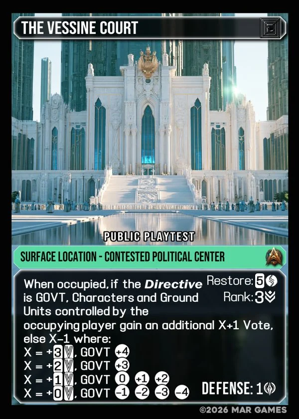 The Vessine Court card
