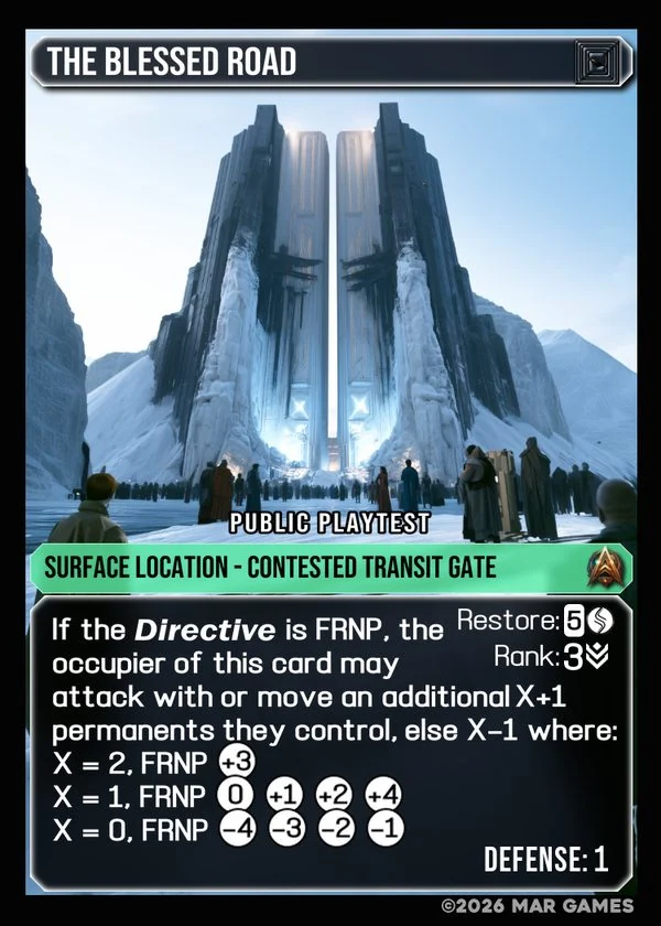 The Blessed Road card