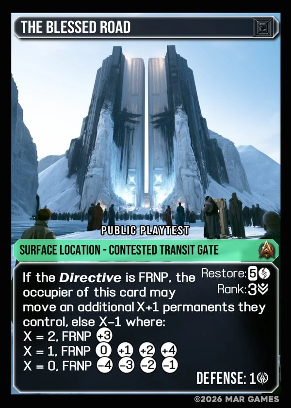The Blessed Road card