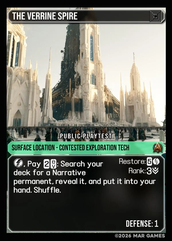 The Verrine Spire card
