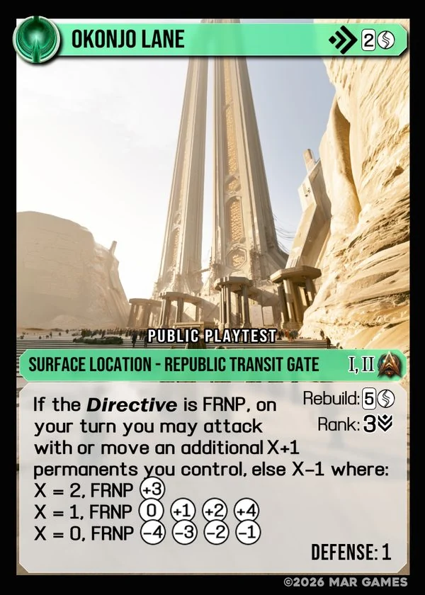 Okonjo Lane card