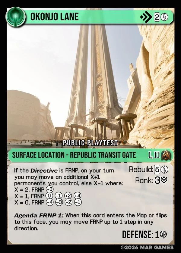 Okonjo Lane card