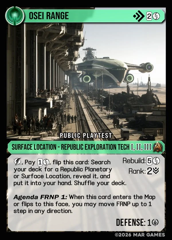Osei Range card