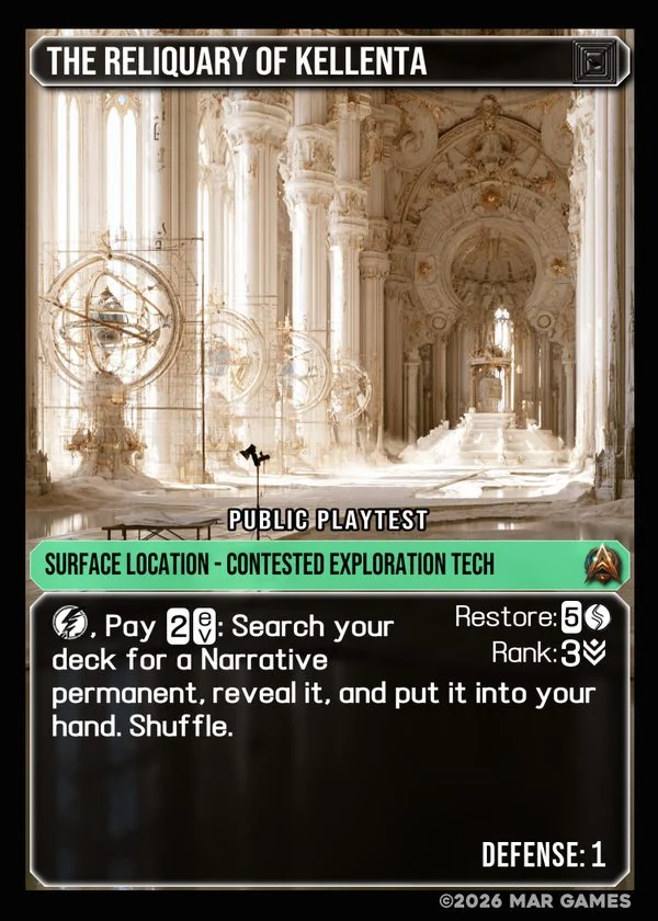 The Reliquary of Kellenta card