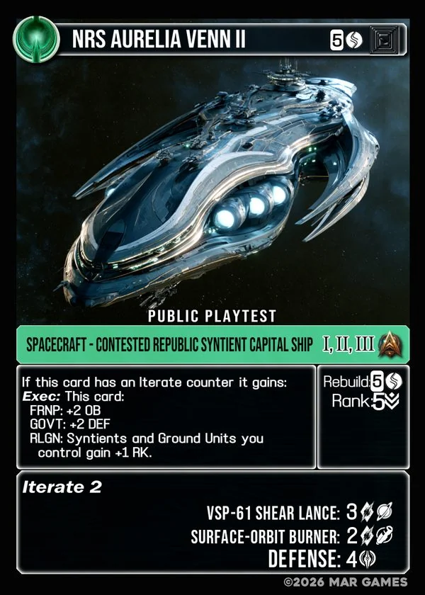 NRS Aurelia Venn II card