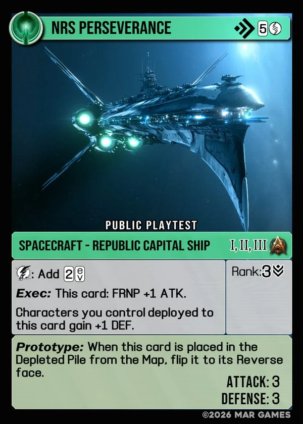 NRS Perseverance card