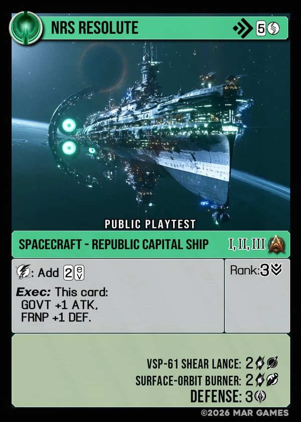 NRS Resolute card