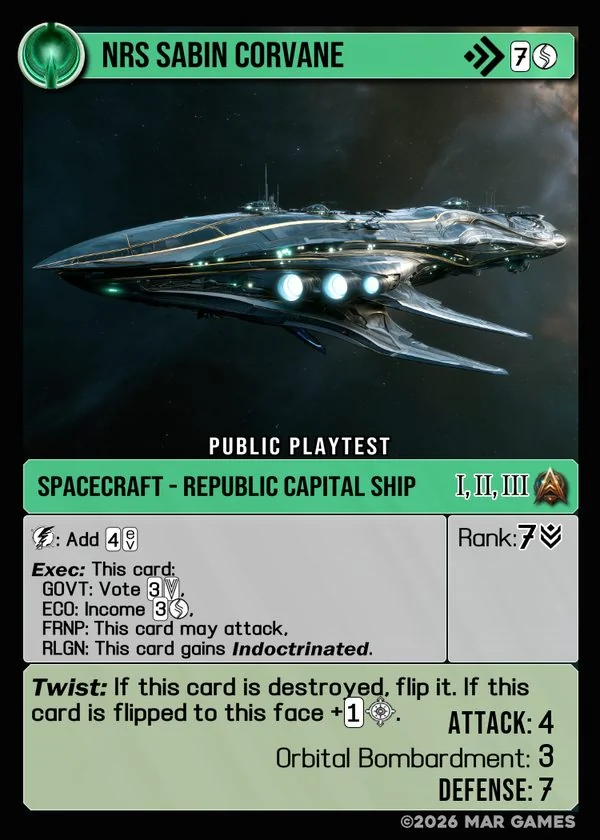 NRS Sabin Corvane card