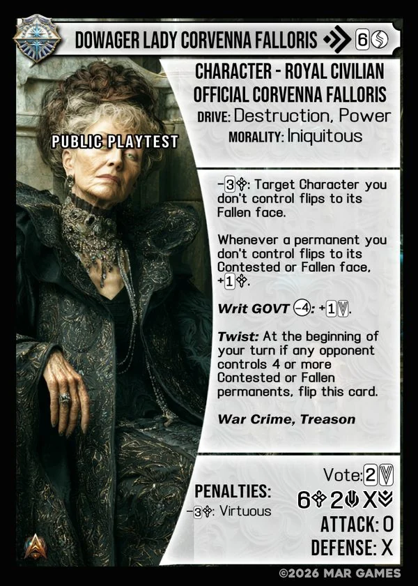 Dowager Lady Corvenna Falloris card