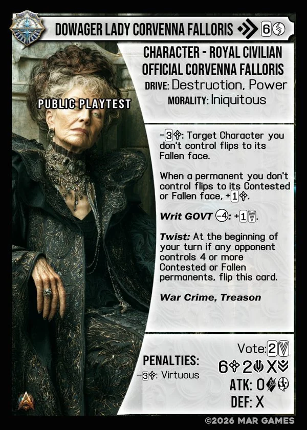 Dowager Lady Corvenna Falloris card