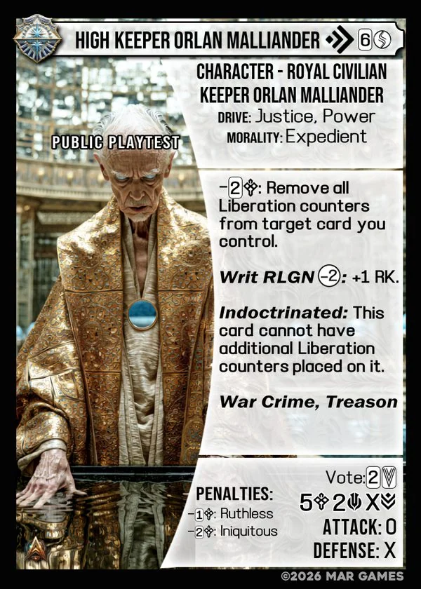 High Keeper Orlan Malliander card