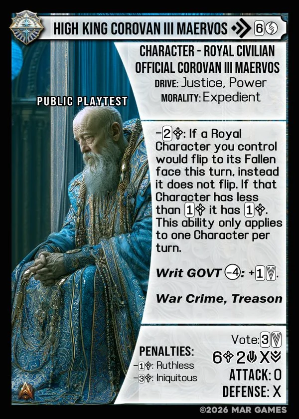 High King Corovan III Maervos card
