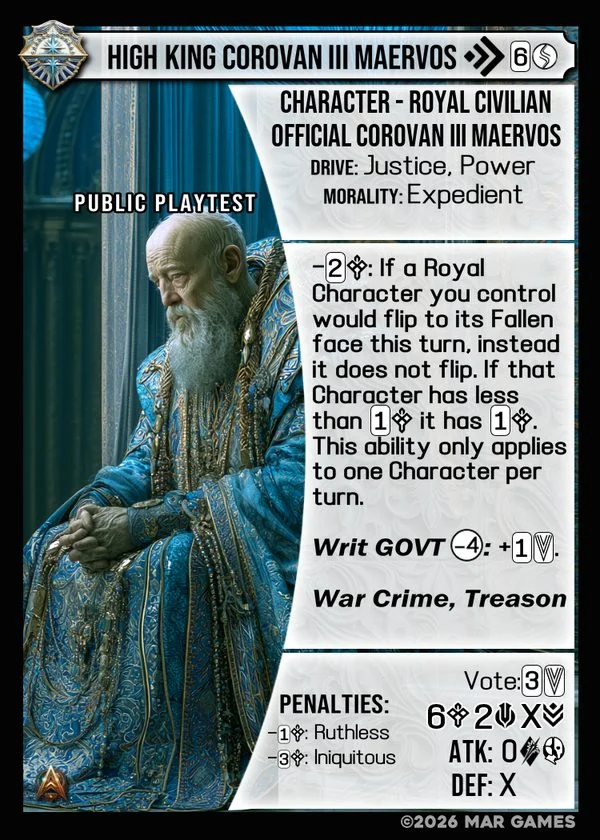High King Corovan III Maervos card