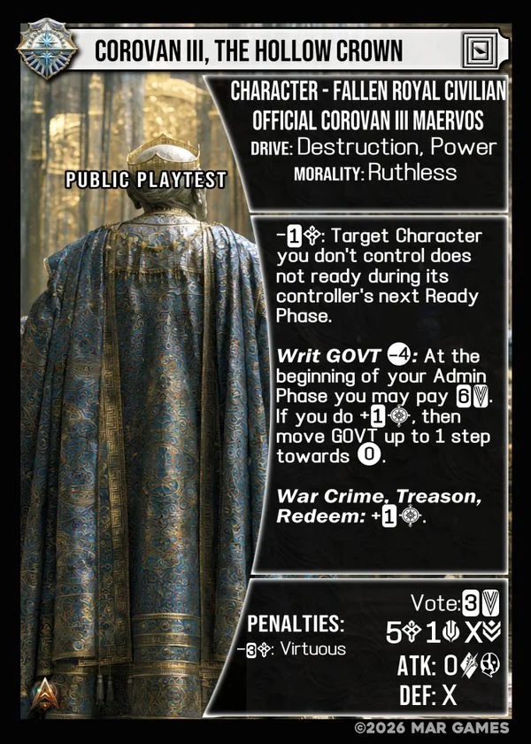 Corovan III, The Hollow Crown card