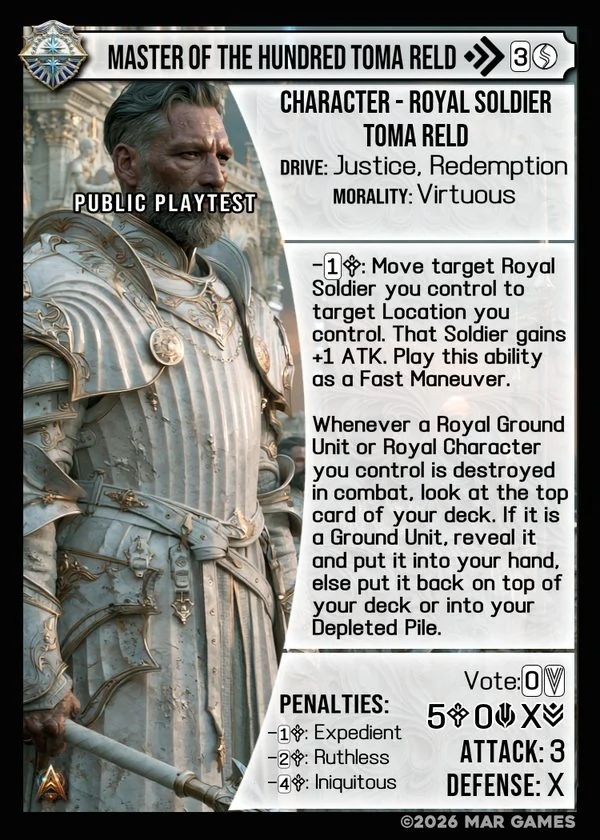 Master of the Hundred Toma Reld card