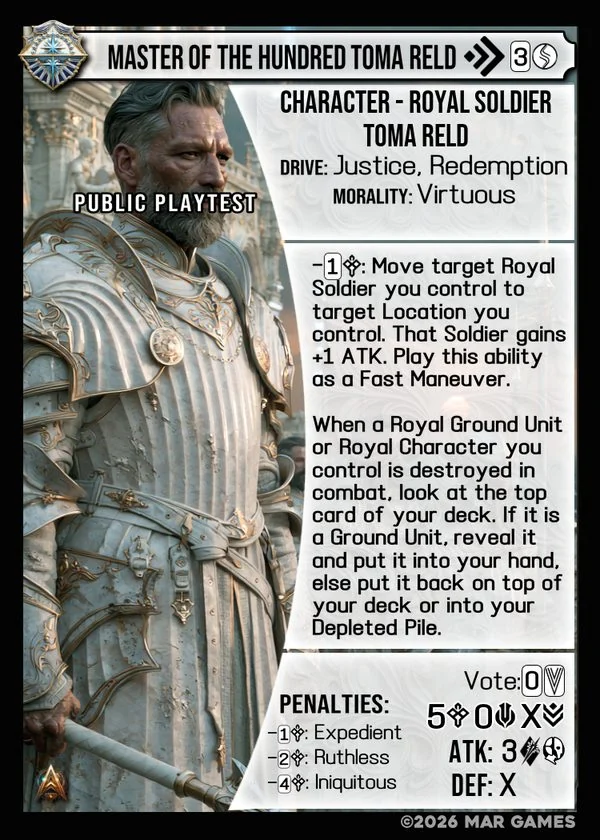 Master of the Hundred Toma Reld card