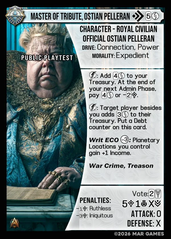 Master of Tribute, Ostian Pelleran card