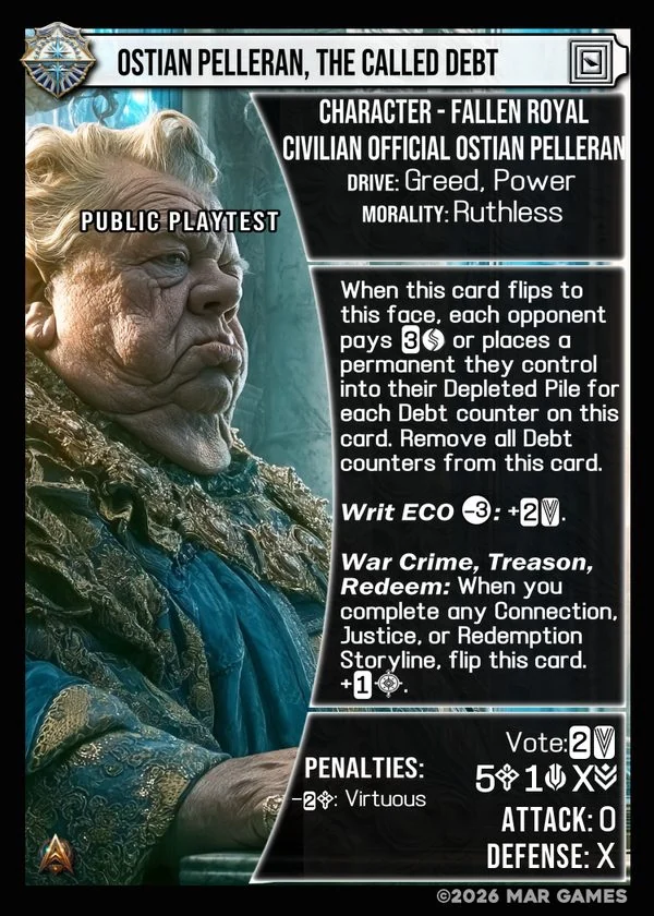 Ostian Pelleran, The Called Debt card