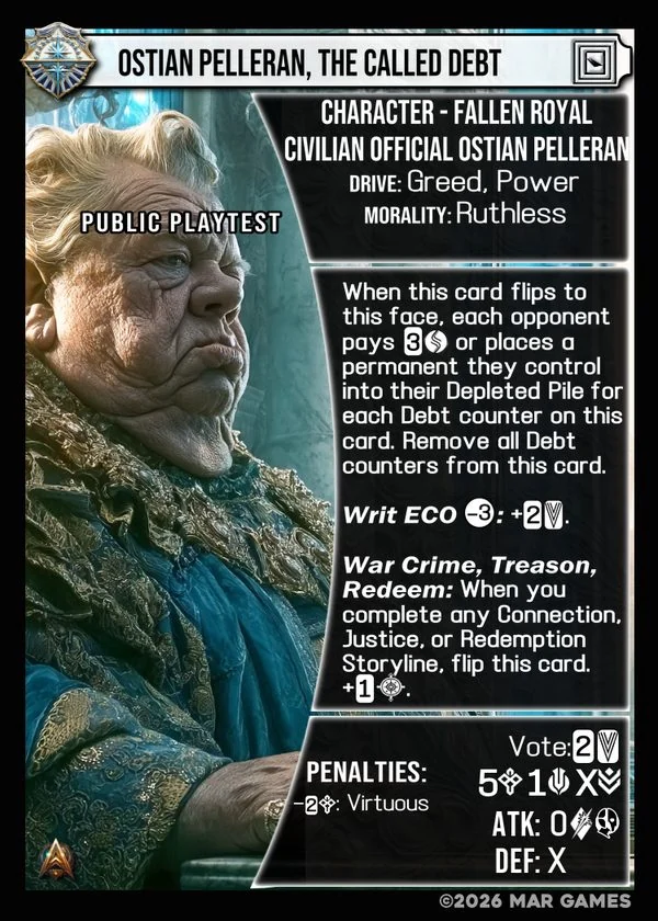 Ostian Pelleran, The Called Debt card