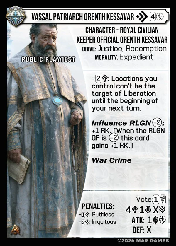 Vassal Patriarch Orenth Kessavar card