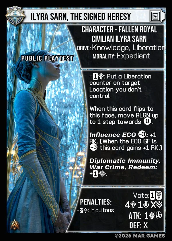 Ilyra Sarn, The Signed Heresy card