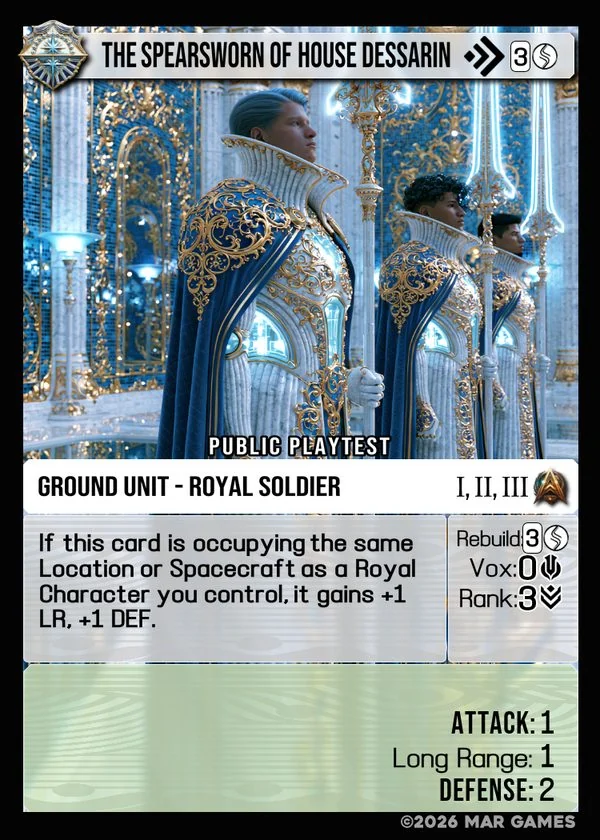 The Spearsworn of House Dessarin card