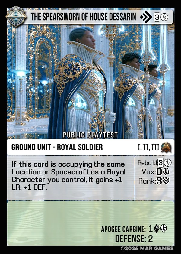The Spearsworn of House Dessarin card