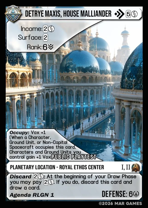 Detrye Maxis, House Malliander card