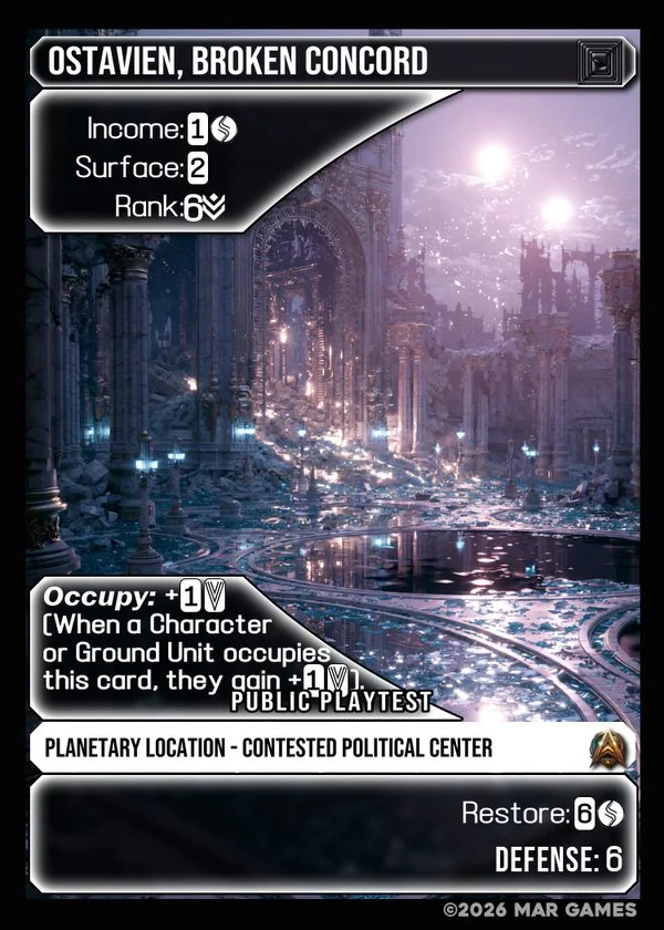 Ostavien, Broken Concord card