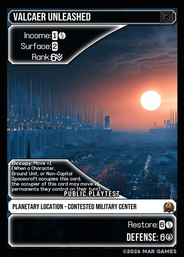 Valcaer Unleashed card